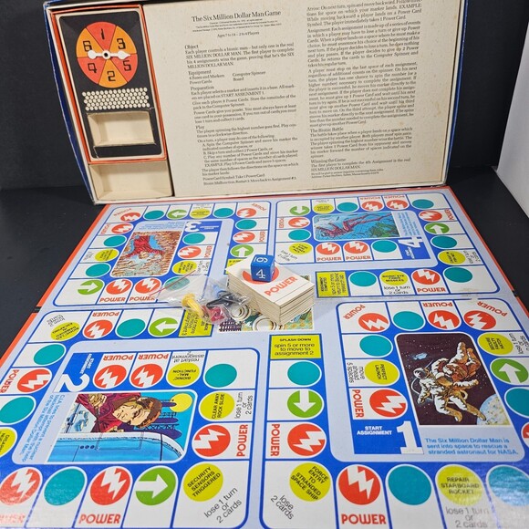 The Six Million Dollar Man Board Game Vtg 1975 Parker Brothers Complete Austin - Picture 2 of 5